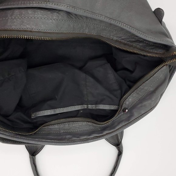 Toscani Bags Toscani Gray Italian Leather Shoulder Tote Bag Poshmark